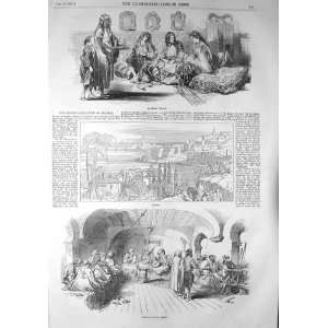    1857 ALGERINE WOMEN SCENE CAFÉ DIVAN ALGIER FRENCH