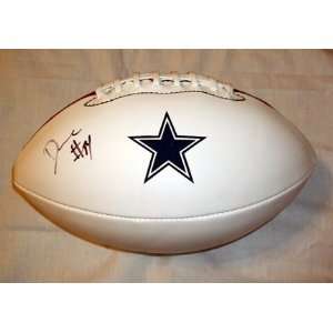  Demarcus Ware Autographed Dallas Cowboys Logo Football W 