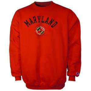  Champion Maryland Terrapins Red Powerblend Sweatshirt 