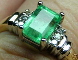 AAA QUALITY CLEAN NATURAL COLOMBIAN EMERALD RING NR  
