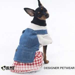  Is Pet Designer Dog Apparel   Alishia Denim Checkered 