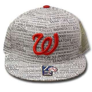 MLB WASHINGTON SENATORS FLAT BILL HAT CAP 7 1/4 FITTED  