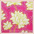 BOOAK Fabric Heather Bailey Large Flower Peony Peonies Dot Pink Lime 