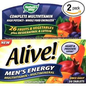 Natures Way Alive Mens Energy Multivitamin Multimineral   50 tabs 
