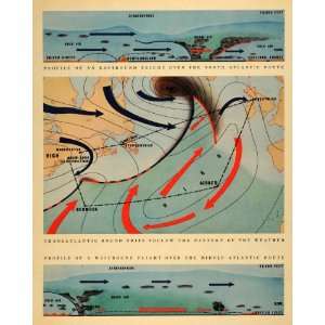   Transatlantic Flight Storm   Original Color Print