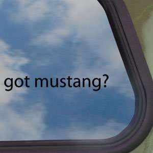   Mustang? Black Decal Horse Breed Pony Window Sticker