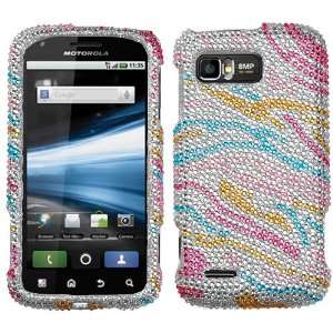  Colorful Zebra Diamante Phone Protector Faceplate Cover 