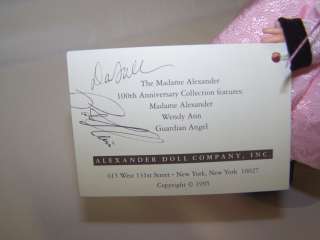   Alexander Madames Favorite Wendy 100th Anniv SIGNED Display No box