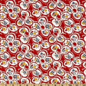  Moda Punctuation Ditto Daisies Red Fabric By The Yard 