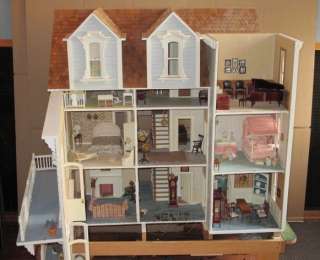 51 Queen Ann Victorian Harlingen Miniature Doll House Fully Furnished 