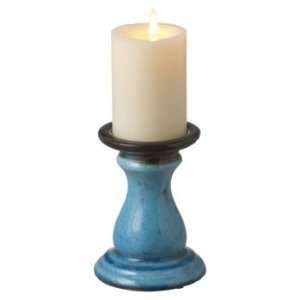  Short Turquoise Pillar Candle Holder