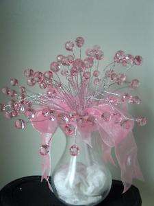 PINK CRYSTAL ACRYLIC BOUQUET/WEDDING/TABLE/DECORATION  