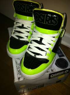 Used Worn Mens Skate Shoes OSIRIS BRONX NYC 83 RARE GREEN Size 13 