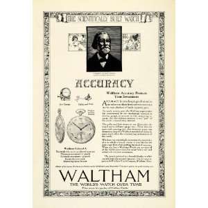  1921 Ad Waltham Watches Charles Vander Woerd Master 