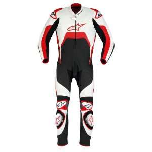  Tech 1R Race Suit Black/White/Red EURO Size 60 Alpinestars 