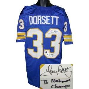  Signed Tony Dorsett Jersey   Pittsburgh Panthers Blue 