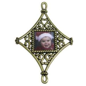  Gloria Duchin Bronze Diamond Filigree Photo Ornament 