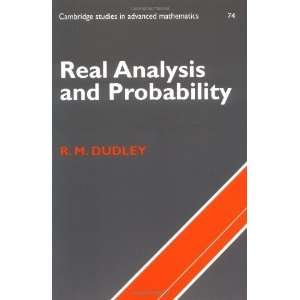   Studies in Advanced Mathematics) [Paperback] R. M. Dudley Books