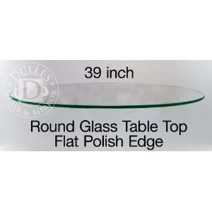 Glass Table Top 39 Round, 1/4 Thick, Flat Polish Edge, Tempered 