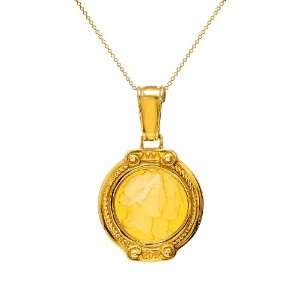  Classics 18kt Yellow Gold Yellow Venetian Glass Pendant, 18 Jewelry