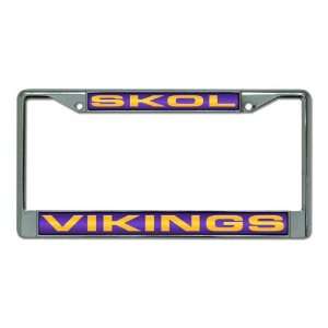  Minnesota Vikings Slogan Laser Chrome License Plate Frame 