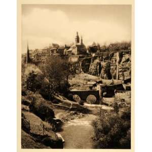  1932 Valley Alzette River Luxembourg City Upper Town 