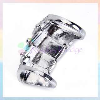 Punk Style Full Finger Armor Knuckle Hinged Double Two Ring w 
