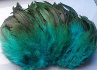 20pcs Bronze Iridescent green pretty Rooster feathers 5  