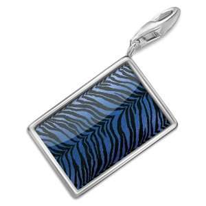FotoCharms Tiger cat skin blue   Charm with Lobster Clasp For Charms 