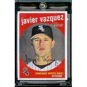  2008 Topps Heritage # 5 Javier Vazquez / Chicago White Sox 