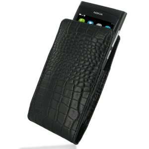  PDair VX1 Black / Crocodile Pattern Leather Case for Nokia 