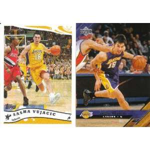  2005 06 Sasha Vujacic Card Lot of 2