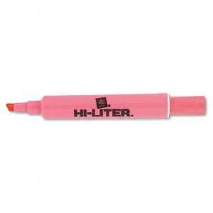HI LITER  Desk Style Highlighter, Chisel Tip, Pink Ink, 12 per Pack 