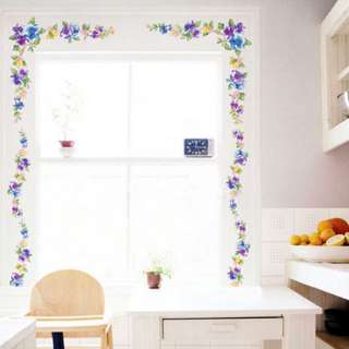 Pansy Flower Art Adhesive Wall STICKER Removable Decal  