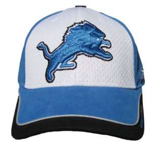  NFL Reebok Cotton Detroit Lions Hat Cap   White Blue 