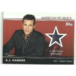  2011 TOPPS AMERICAN PIE A.J. HAMMER COSTUME RELIC 