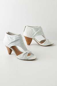 Anthropologie Shipwrecked Booties $198 NIB Washed Out Denim Heels
