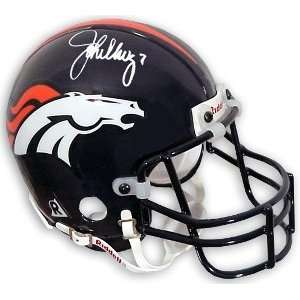  John Elway Signed Broncos Mini Helmet