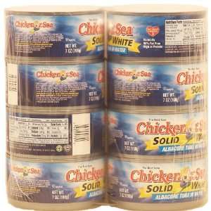 Chicken Of The Sea albacore tuna in water, solid white, 7 oz 8 pk Cans