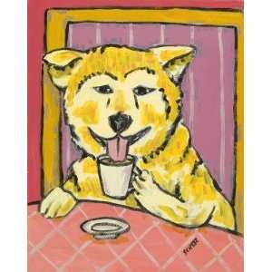  Akita At The Coffee Shop (Canvas) by Jay Schmetz. Best 