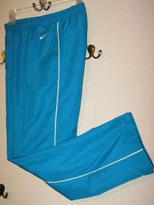 NWT $35 NIKE WOMENS WOVEN FIELD WARM UP PANTS BLUE/wh  
