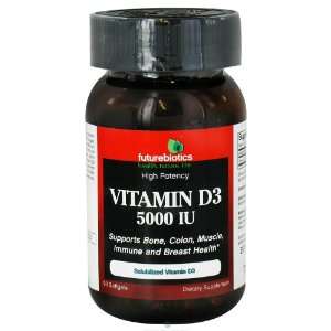  Futurebiotics Vitamin D3 5000 IU, 90 sofgel tablets 90 