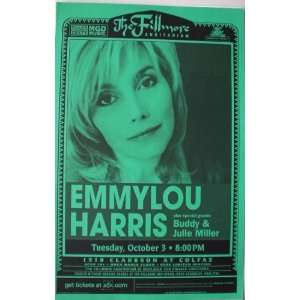 Emmylou Harris Fillmore Denver 2000 Concert Poster