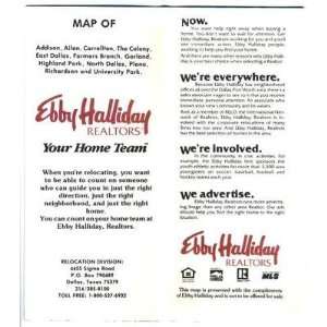  Ebby Halliday Realtors 1984 Map of North DALLAS TEXAS 