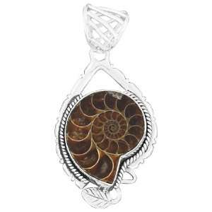   Silver Ammonite Fossil Handmade Artisan Indian Jewelry Jewelry