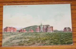 This is an antique postcard titled State Academy, Pocatello, Idaho 