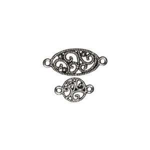  Cousin Jewelry Basics 12 Piece Filigree Connector Silver 