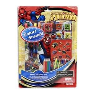  Spiderman Stamp and Color Set, 44 Piece Case Pack 12 