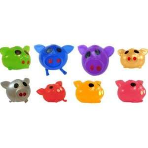  Splat Ball Novelty Squishy Toy Assorted Colors Pig Pack of 