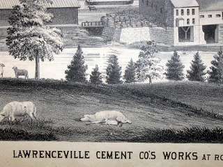 1875 LAWRENCEVILLE CEMENT CO. Rosendale,NY * D&H CANAL  